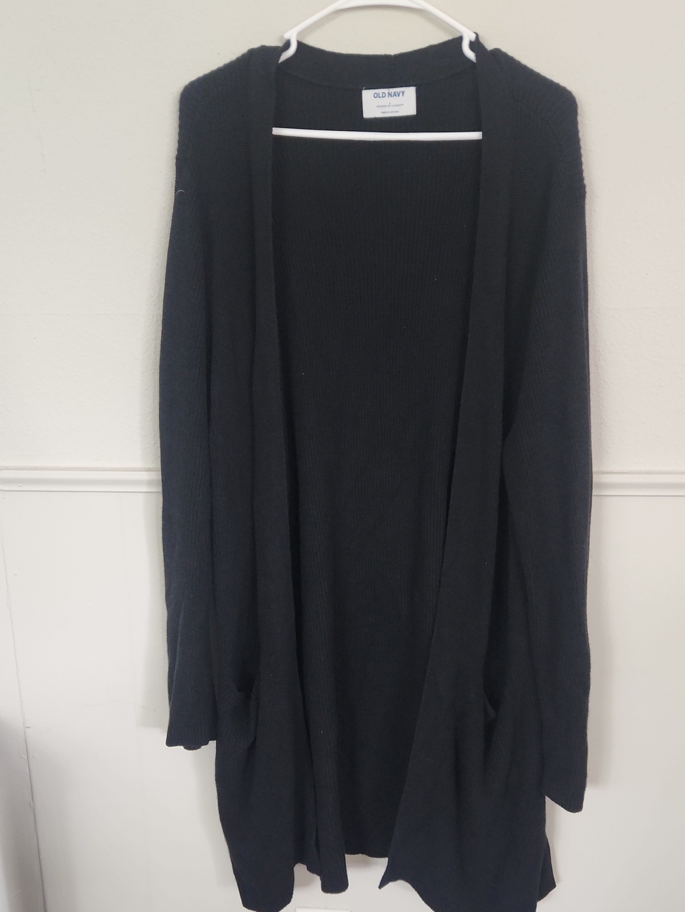 Old Navy Black Open Drape Cardigan